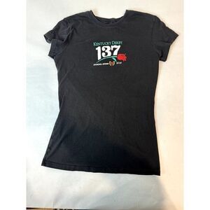 2011 Kentucky Derby Churchill Downs Tee Shirt Black Horse - Size Medium